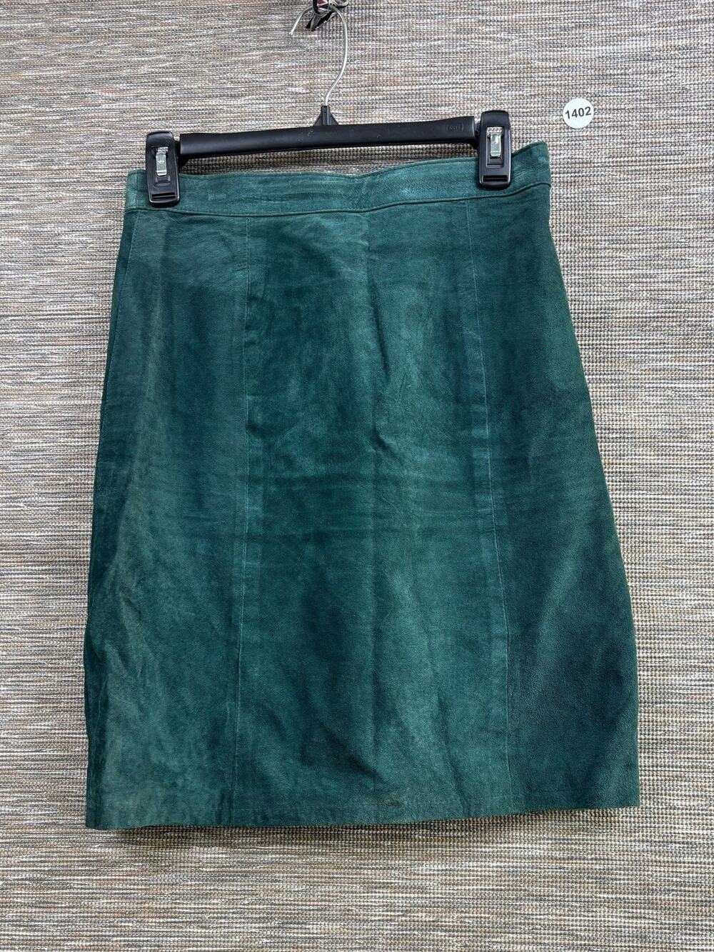 International Leather Collection Suede Pencil Skirt Womens Size 9/10 Green